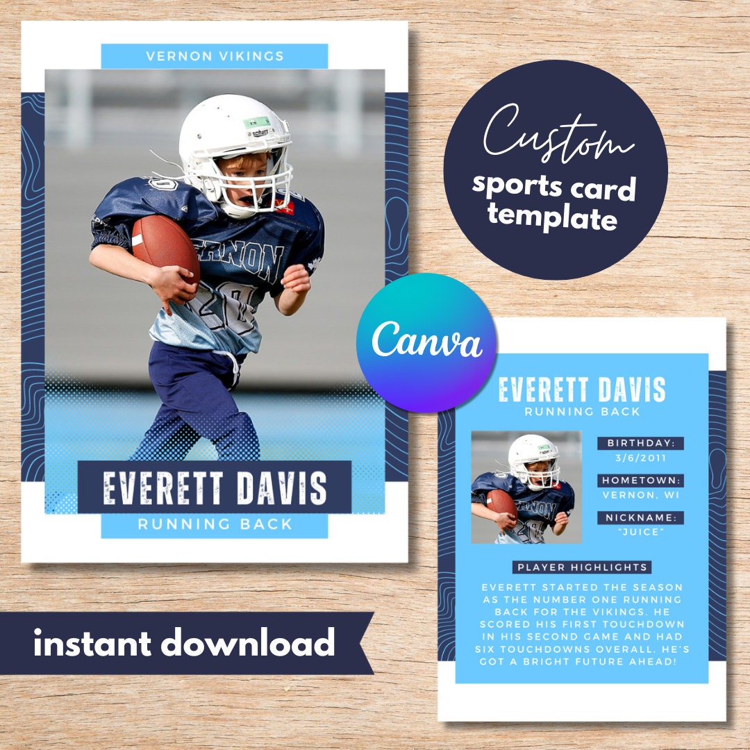 Create Your Own Sports Card, Custom Sports Card, Trading Card, Canva