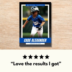 Create Your Own Sports Card, Custom Sports Card, Trading Printable