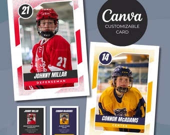 Custom Hockey Card Template: Drag & Drop Canva Design (Printable)