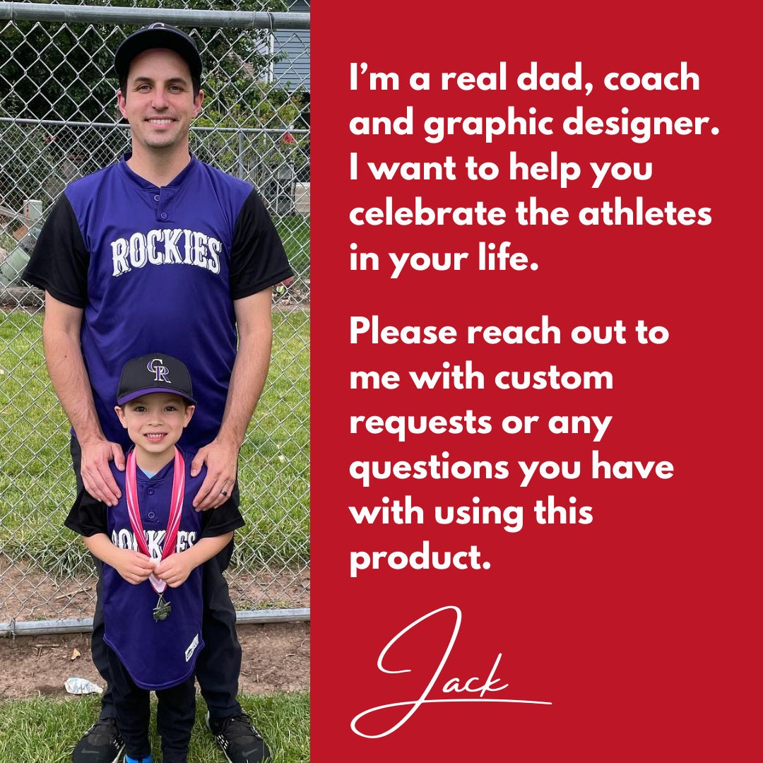 Custom Baseball Card Template Editable Sports Trading Card (digital or