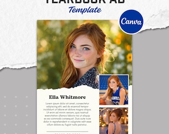 Senior Yearbook Ad Template: Class of 2026 (Canva Editable)