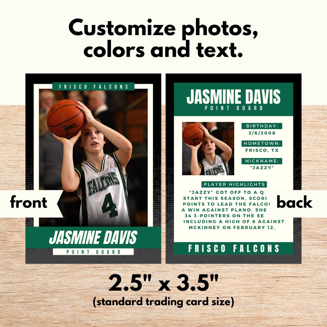 Create Your Own Sports Card Custom Sports Card Trading Etsy Canada