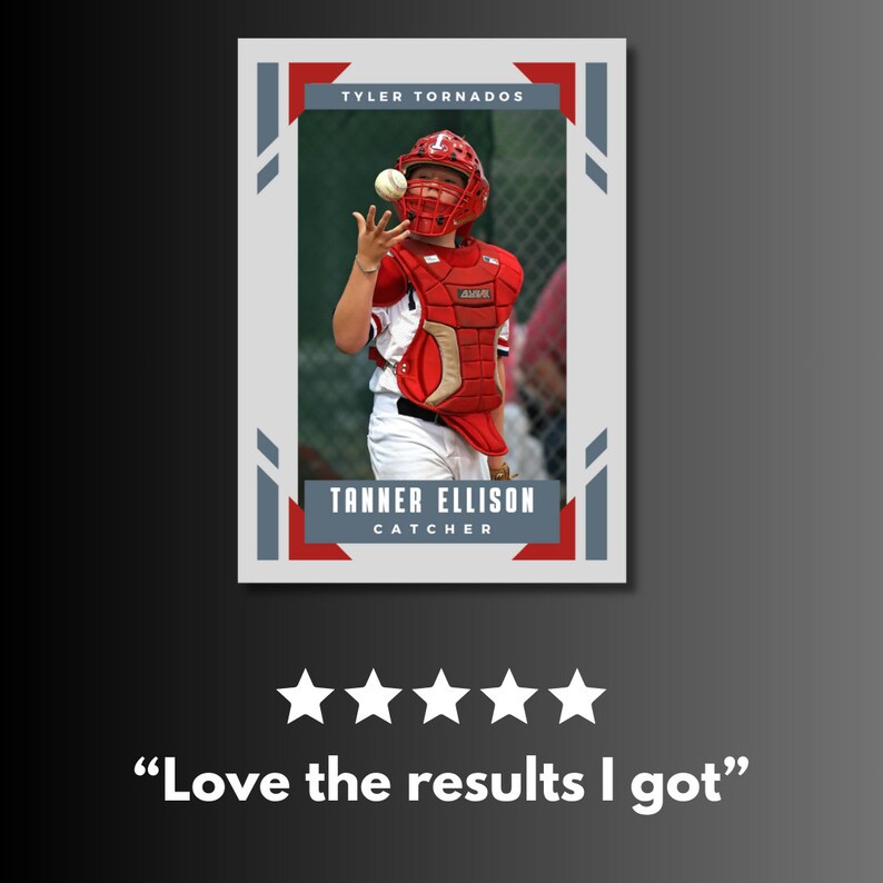 Custom Sports Card, Create Your Own, Trading Printable, Baseball, Canva