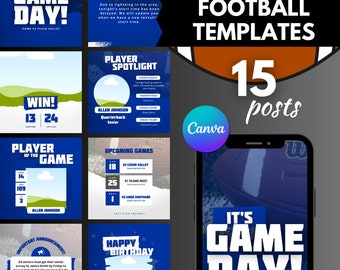 Plantillas de fútbol de Canva: Redes sociales de deportes de secundaria (PDF)