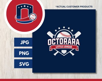 Sports Team Logo, Custom Design, Made To Order, Professional Graphic Design, Baseball Football Softball Soccer Brand, Digital SVG PNG JPG