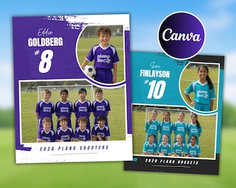 Soccer Memory Mate Canva Template: Team Photo Keepsake (Digital Download)