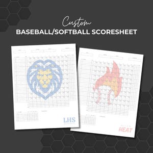 Custom Baseball Softball Scoresheet with Team Logos (Printable)