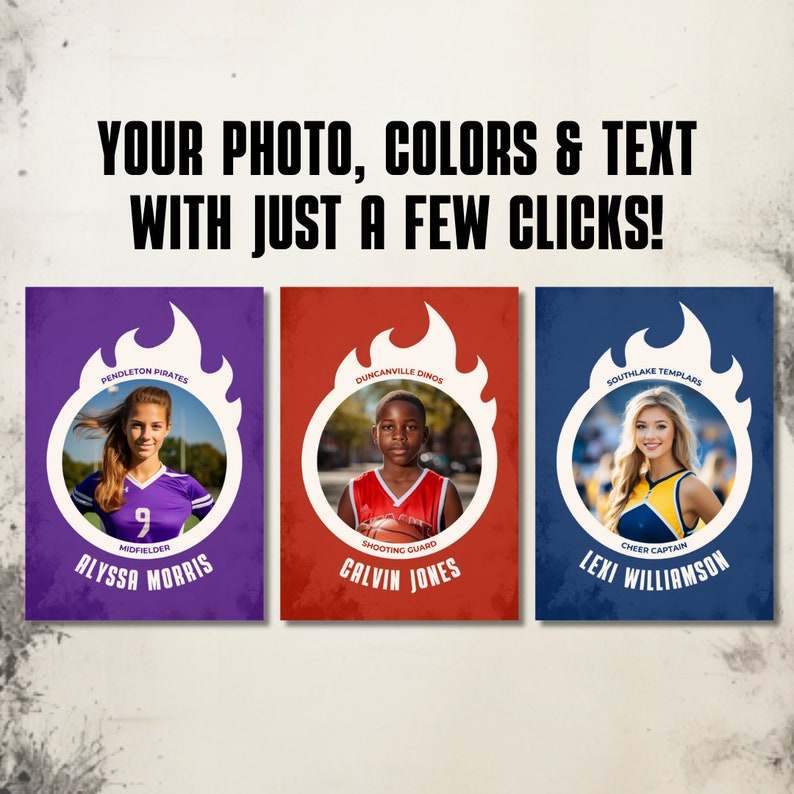 Custom Trading Card Template, Create Your Own Sports, Canva, Gift for