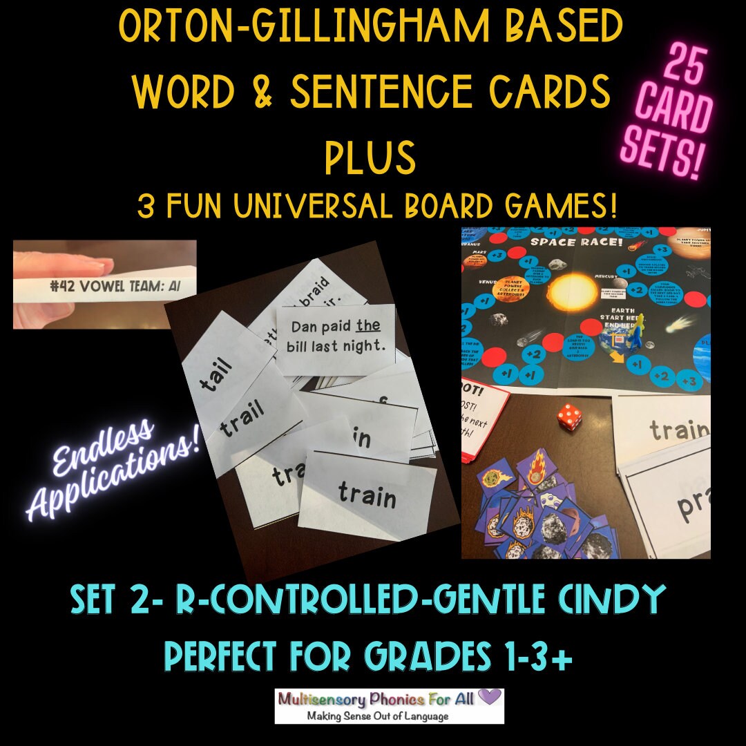 Og-based Word & Sentence Cards Bundle: Syllable Division, Board Games ...