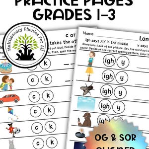 Phonics Rules Practice Pages: OG & SOR, Grades 1-3 (PDF Download)