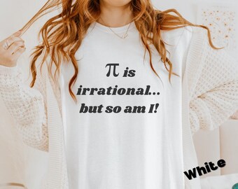 Uniseks T-shirt met pi-thema: grappig T-shirt met wiskundehumor