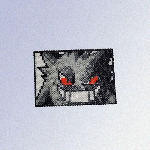 Mega Shiny Gengar Kandi Perler Pokemon Wall Art Pikachu Ghost