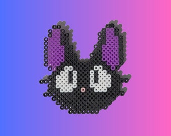 Kiki's Delivery Service Inspired Jiji Perler Bead Figure or Magnet