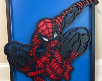 Spiderman/ GOKU 3D Layered Wall Decor