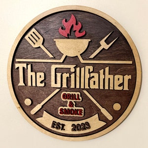 The Grill Father Sign, Custom sign.