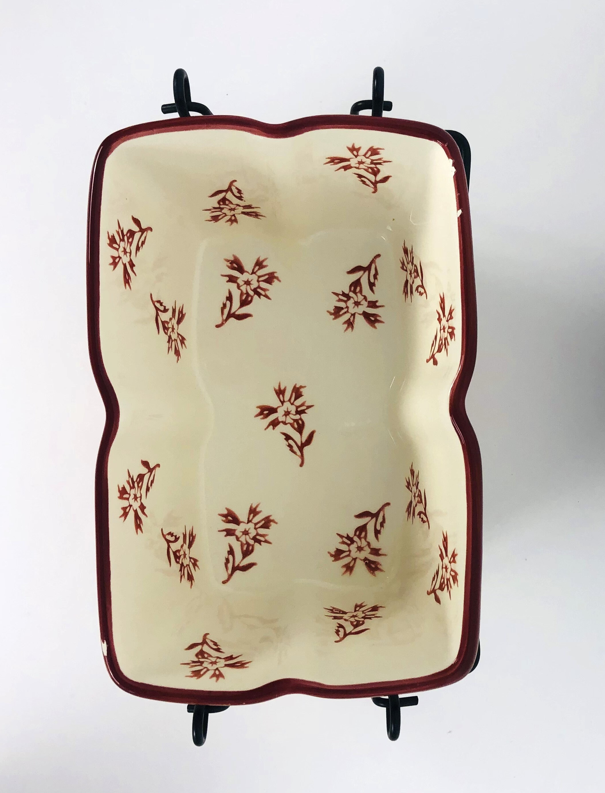 TEMPTATIONS by Tara Ovenware 1quart Rectangle Baking Dish TOILE