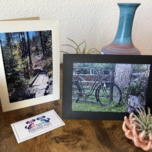 2-in-1 Grußkarte & abnehmbare Postkarte, Sie wählen ein 8er-Set | Originalfotos von Landschaften, Natur, Wildtieren, rustikalen Szenen und Reisen
