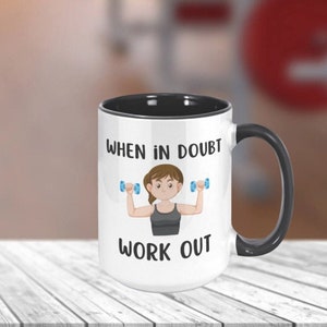  - Bodybuilding Lover's Gift - Gym Gear For Fitness Workout Fans  11oz 15oz Inner Color Accent Mug : Handmade Products