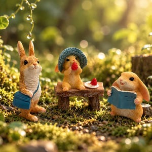 Miniatur-Kaninchenfiguren-Set