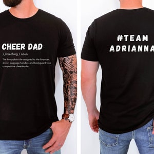 Personalized Cheer Dad Definition T-Shirt, Cheer Dad Shirt, Black Cheer Dad Shirt, Cheer Dad Gift, Cheer Dad, Custom Cheer Dad Shirt