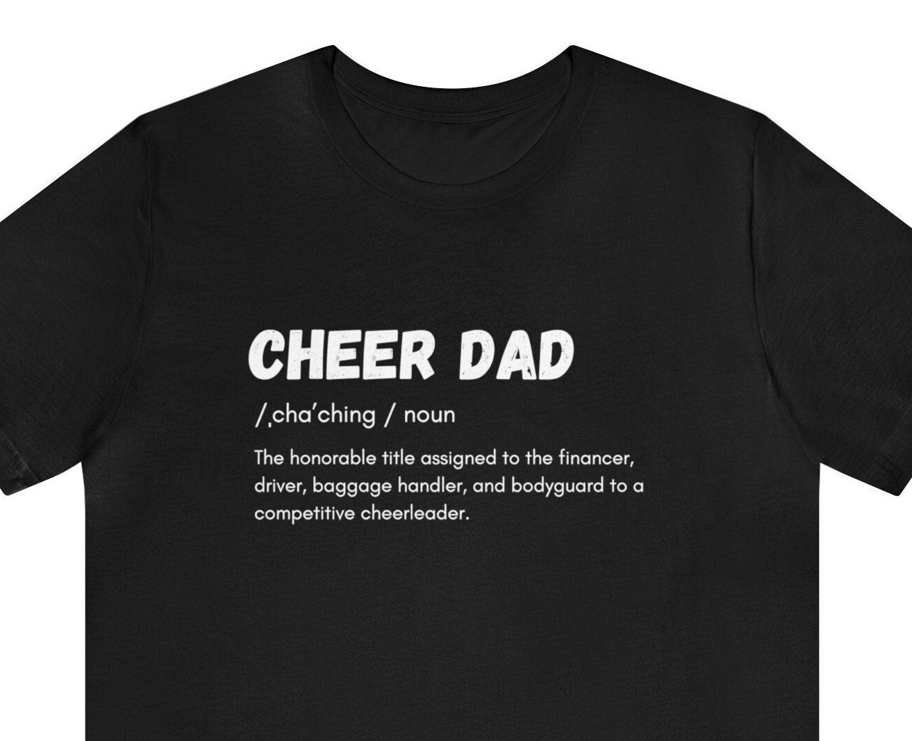Personalized Cheer Dad Definition Tshirt, Cheer Dad Shirt, Black Cheer