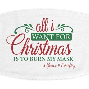 Funny Christmas Face Mask, Funny Face Mask, Fabric Face Mask, Funny Fabric Face Mask, Holiday Mask, Adjustable Face Mask