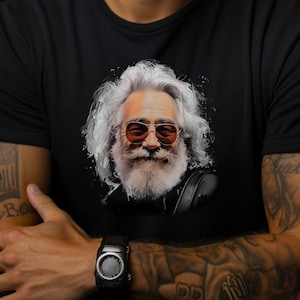 Jerry Garcia T-Shirt, Grateful Dead Shirt, Gift for Music Lover, Gift for Deadhead, Gift for Jerry Garcia Fan, Standing On the Moon