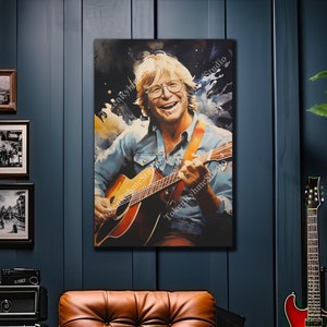 John Denver Canvas Print, Abstract Watercolor, Home Decor, Graffiti Wall Art, Musician Wall Art, Gift for Music Lover, John Denver Art