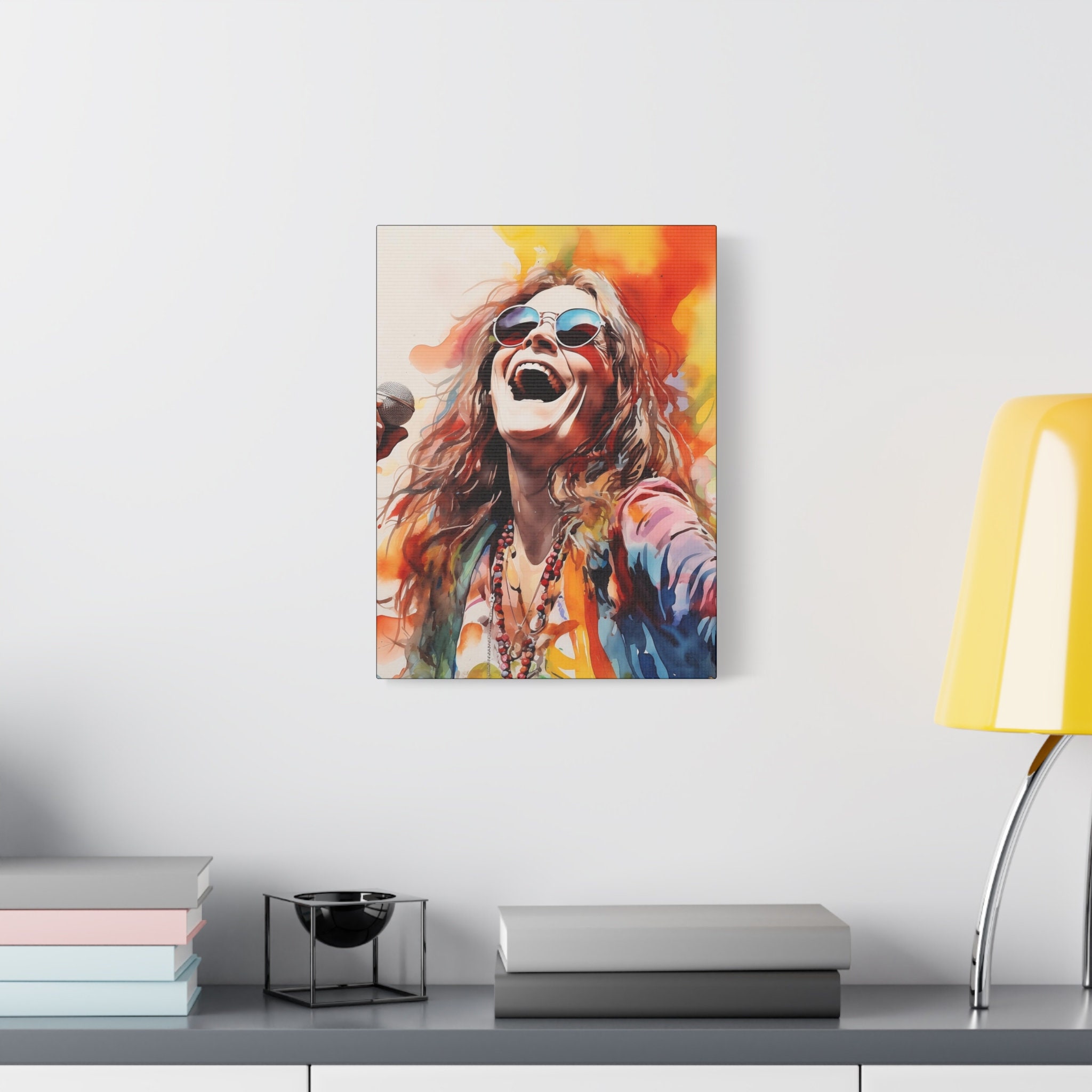 Janis Joplin canvas print, canvas print, psychedelische kunst, graffiti ...