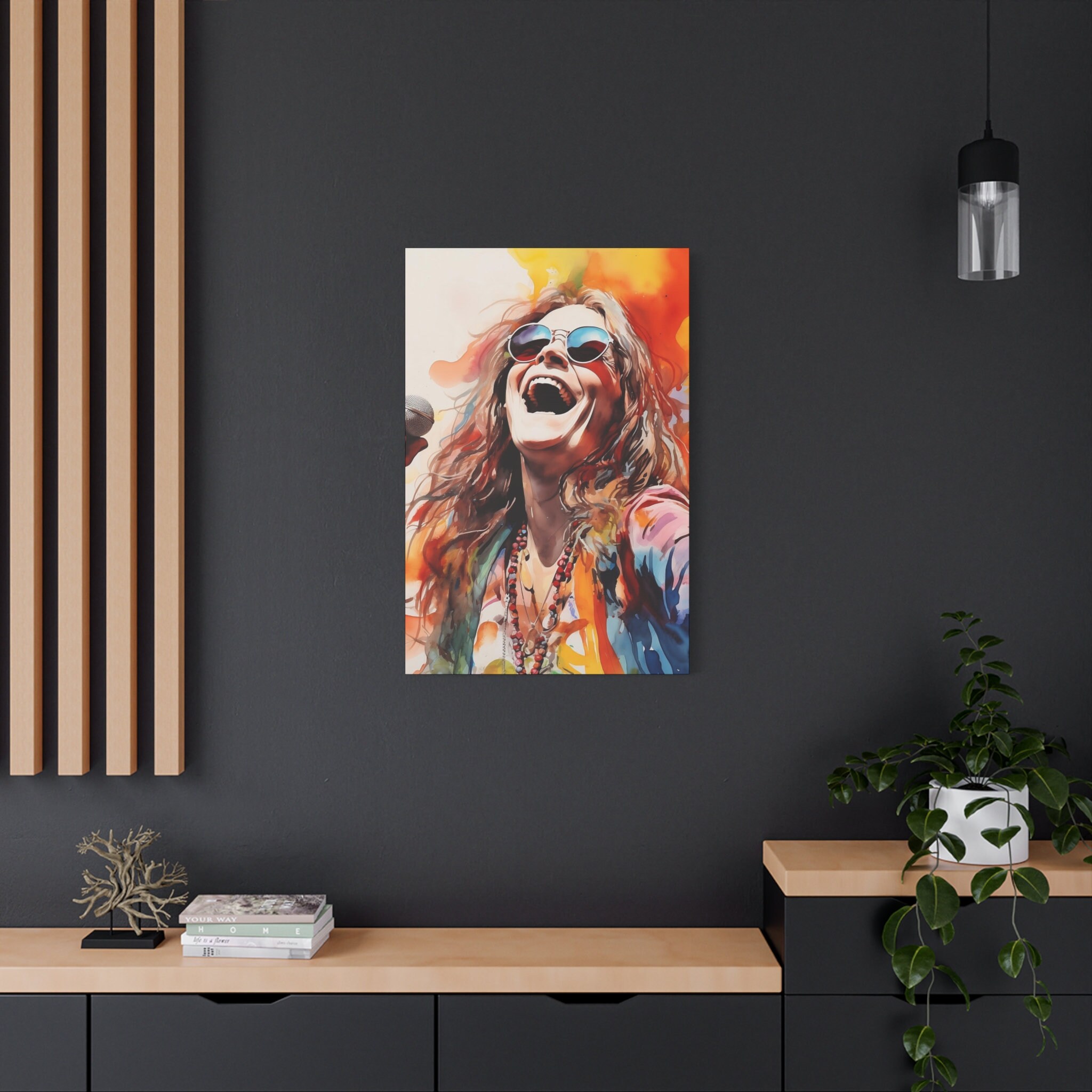 Janis Joplin canvas print, canvas print, psychedelische kunst, graffiti ...