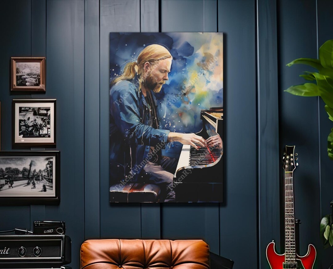 Gregg Allman Canvas Print, Allman Brothers Poster, Music Studio Art