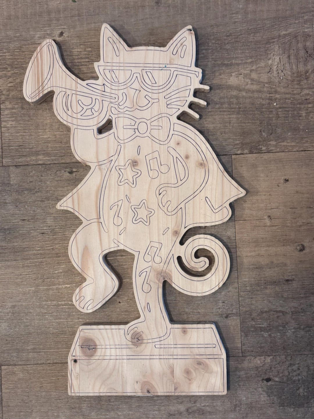 Jazz Cat Laser Cut Template: DIY Home Decor (digital Download) - Etsy