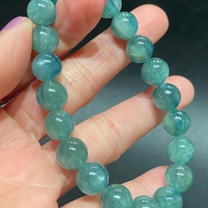 High Quality RARE Green Kyanite Crystal Bracelet / 9 MM