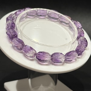 Faceted Bi-color Purple Super Seven Crystal Bracelet - Melody Stone - Super 7