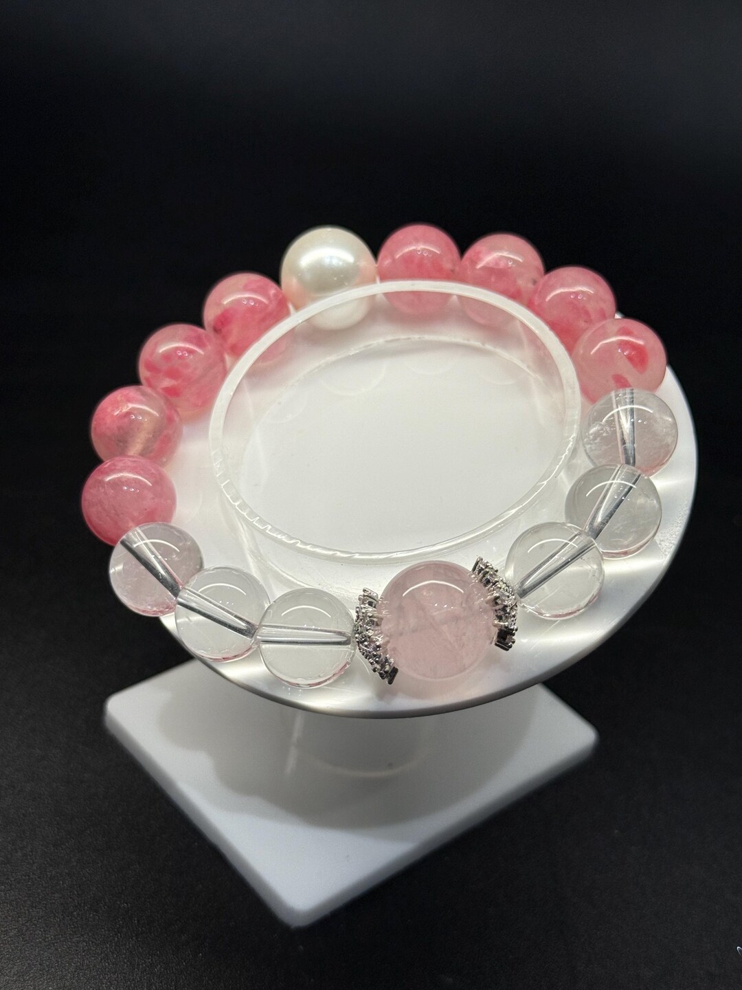 Sakura Rhodonite Crystal Gemstone Bracelet - Etsy