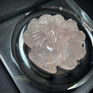 Rose Quartz Nine Tailed Fox Pendant ( Big size Pendant )