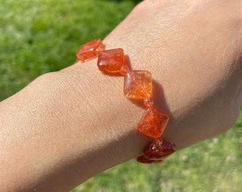 Hochwertiges Konfetti Sonnenstein Kristall Armband ~ 13 MM