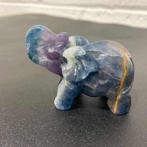 Fluorite Elephant Carving