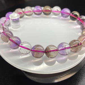 Super Seven Crystal bracelet / 9 MM / 6.5 inches