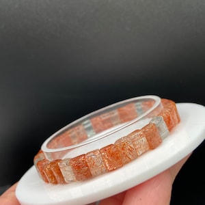 High Quality Arusha Sunstone Soft Crystal Bangle Translucent / 7 MM / 6.25 inches