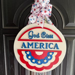 God Bless America Door Sign