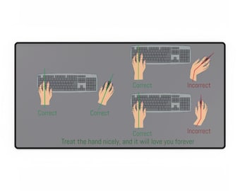 Ergonomic Keyboard Desk Mat | Hand Position Guide