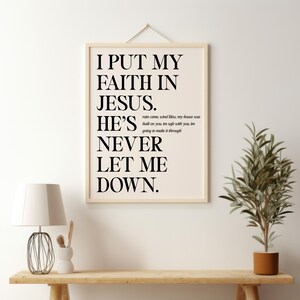 Inspirational Bible verse print on a modern poster with Western flair, suitable for living rooms or as a unique Christian gift idea.