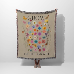 Woven Throw Blanket Religious Gift Idea For Christian Women Bible Verse Tapestry Blanket Gift For Her Blanket Boho Christian Woven Blanket