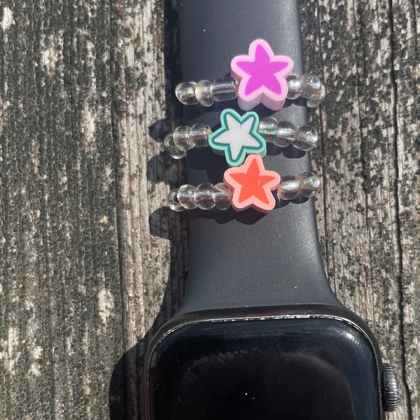 Multi Color Preppy Star Watch Charms