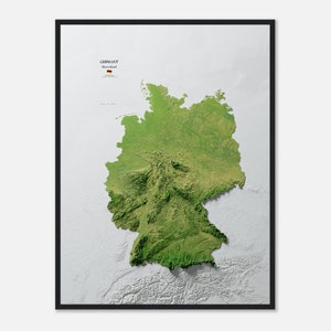 Germany - Stylish Elevation Map