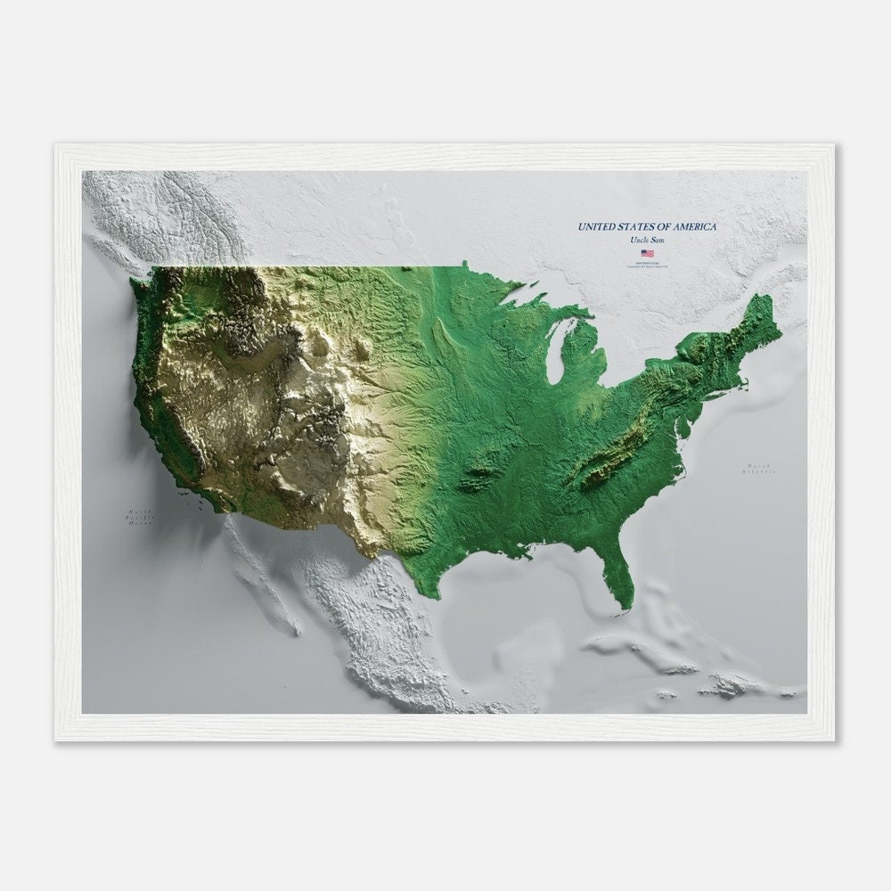 United States Stylish Elevation Map Etsy Il Fullxfull.5731603951 Fm7k 