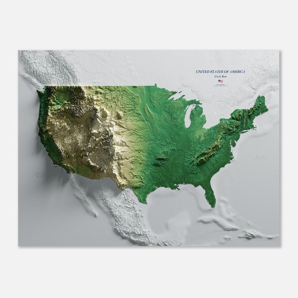 United States Stylish Elevation Map Etsy Il Fullxfull.5731607451 Oehi