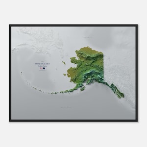 Alaska - stilvolle Höhenkarte