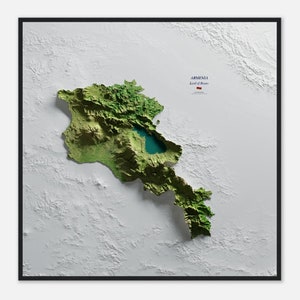 Armenia - Mapa de elevación con estilo